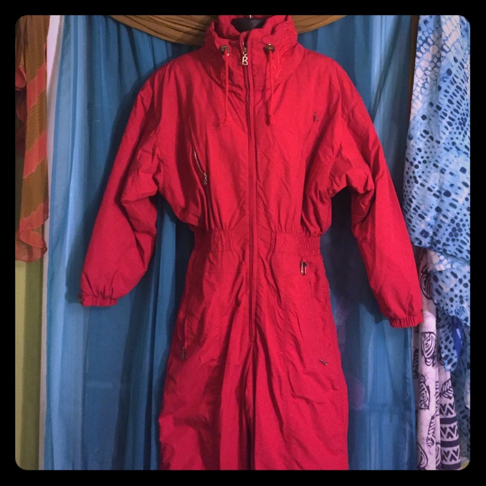 BOGNER One Piece Red Ski Suit-Size Small
